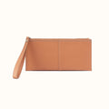 Vida Large Pouch in Micro Pebbled Leather - Biscuit- FOL