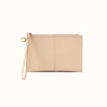 Vida Small Pouch In Micro Pebbled Leather - Almond- FOL