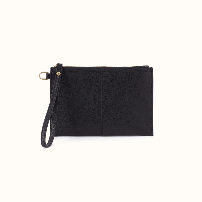 Vida Small Pouch In Micro Pebbled Leather - Black
