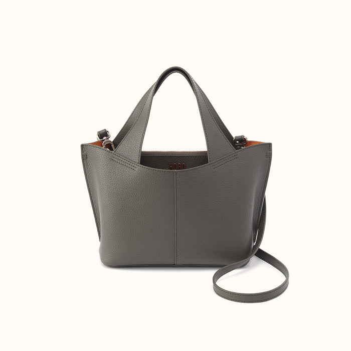 Vida Small Tote in Micro Pebbled Leather - Desert Palm- FOL