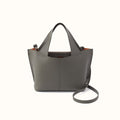 Vida Small Tote in Micro Pebbled Leather - Desert Palm- FOL