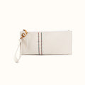 Vida Wristlet in Pebbled Leather - Coastal Cloud- FOL