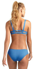 Vitamin A Emelia EcoLux Triple Strap Bottom in Mediterranean Blue 717B MBE: