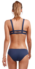 Vitamin A Deep Blue Eco Lux Luciana Full Coverage Bikini Bottom 167BF DBE:
