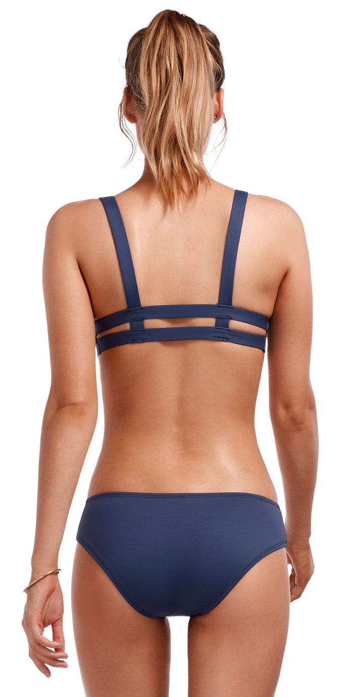 Vitamin A Deep Blue Eco Lux Luciana Full Coverage Bikini Bottom 167BF DBE: