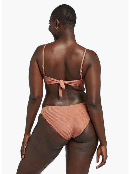Vitamin A Mila Bandeau Bikini Top in Pink Sands