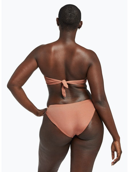 Vitamin A Mila Bandeau Bikini Top in Pink Sands