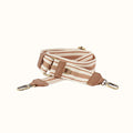 Webbing Guitar Strap In Pebbled Leather