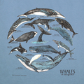 Whales Of The World Youth Indigo T-shirt