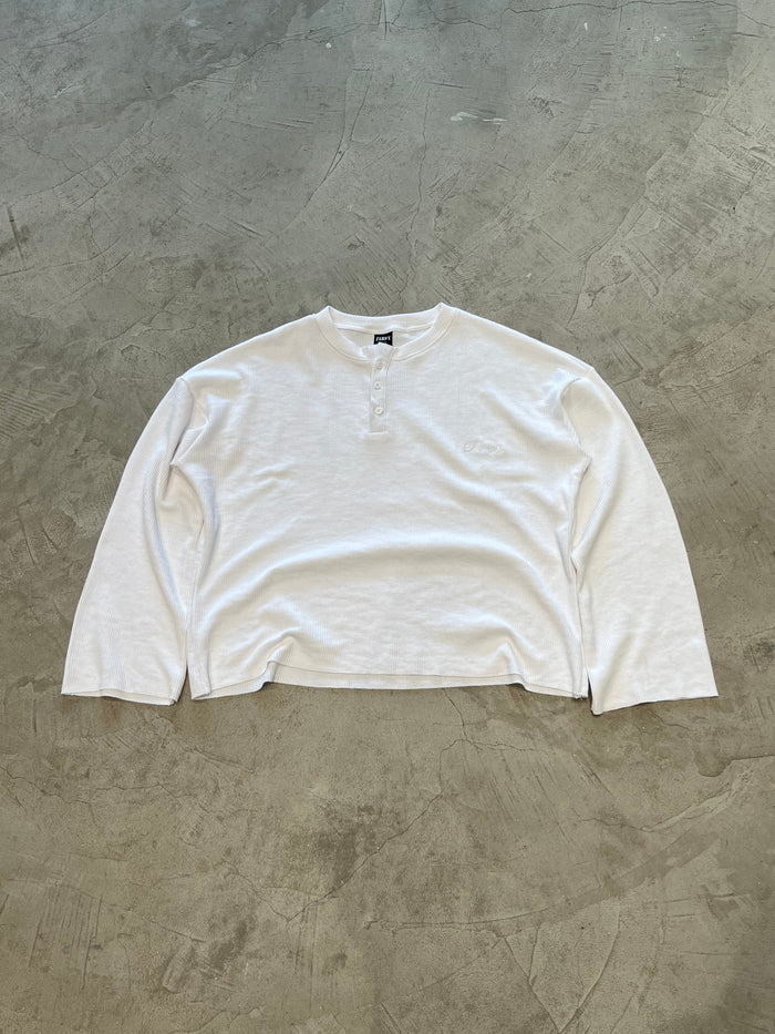 WHITE HENLEY WAFFLE