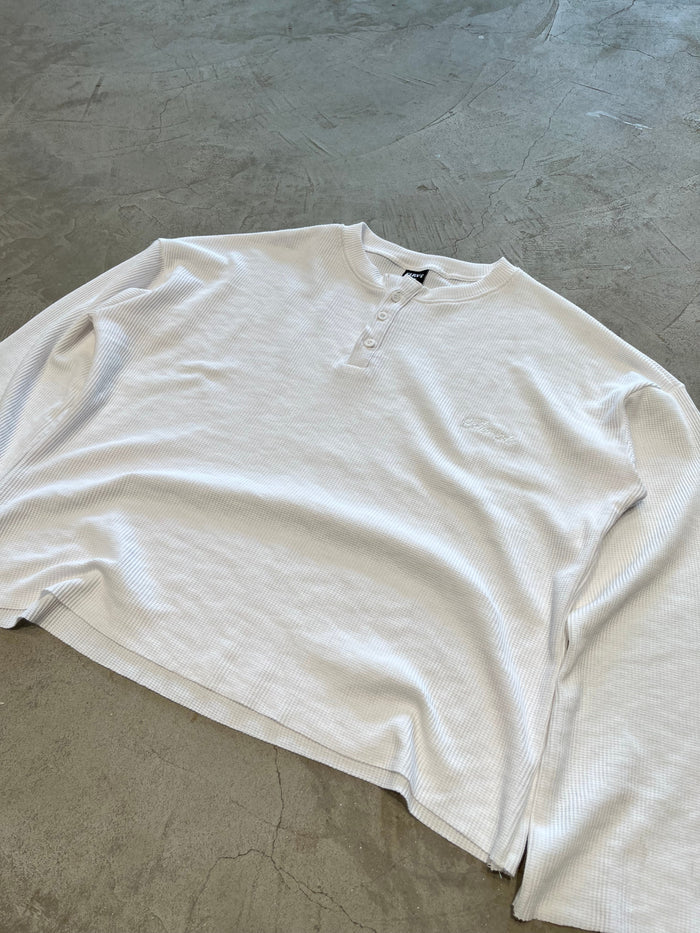 WHITE HENLEY WAFFLE