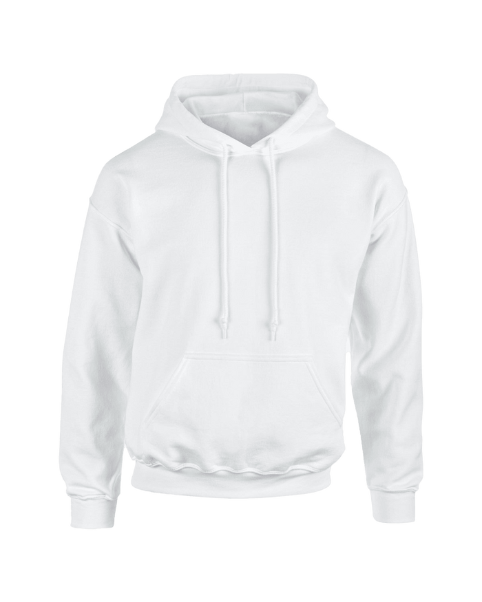 unisex white oversized hoodie fleece front view