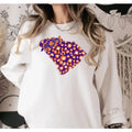 White with Clemson, SC Orange/Purple Graphic Sweatshirt
