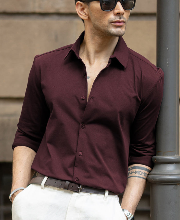 Wine Stretch Shirt