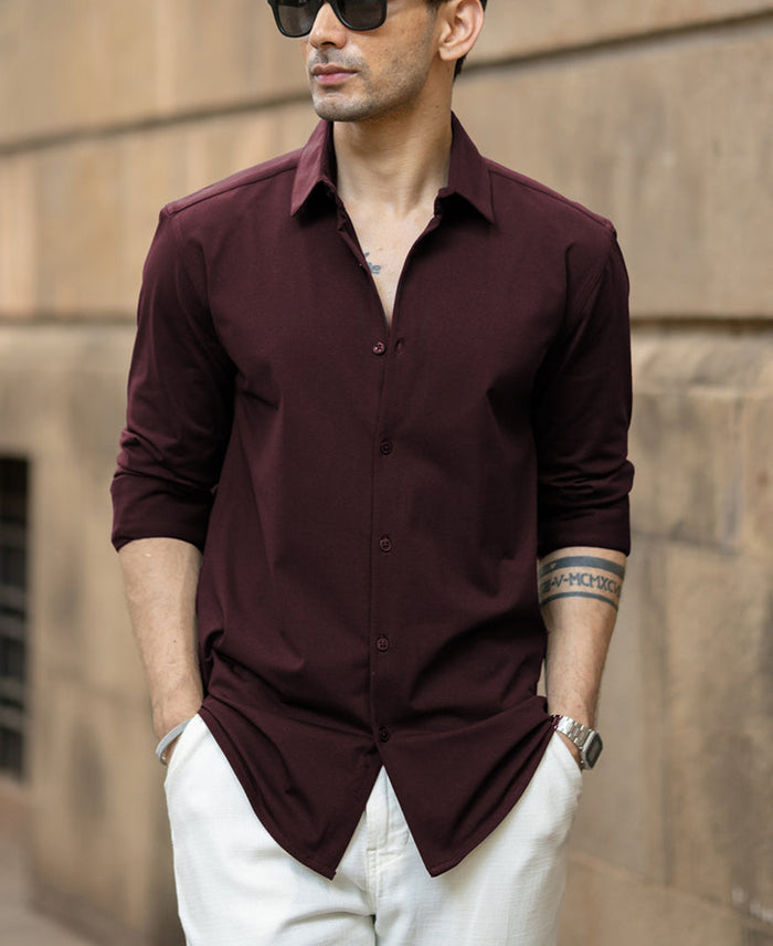 Wine Stretch Shirt