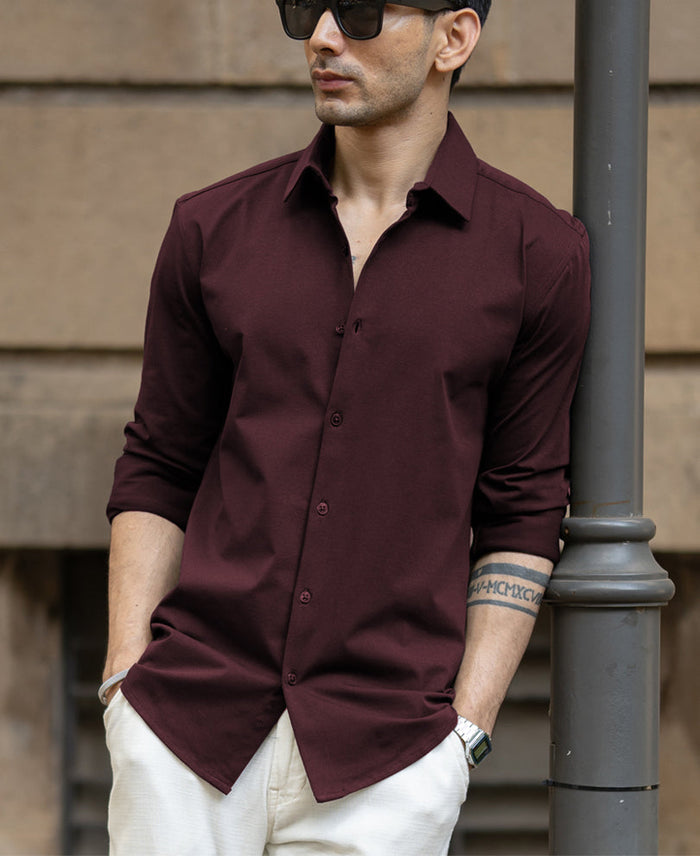 Wine Stretch Shirt