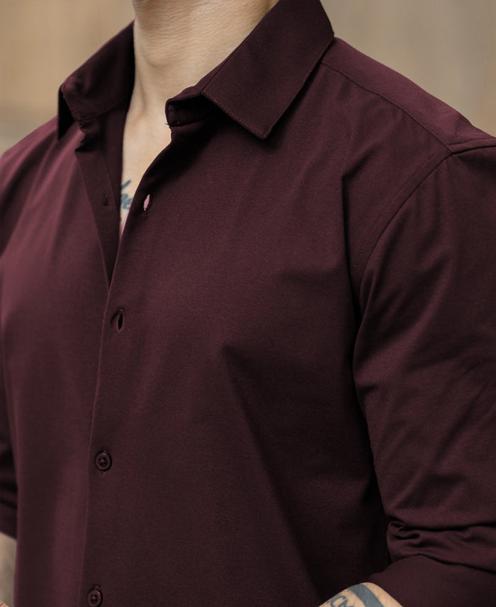 Wine Stretch Shirt
