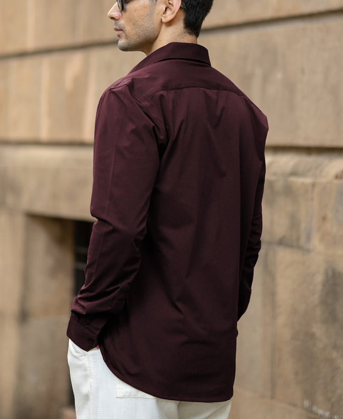 Wine Stretch Shirt