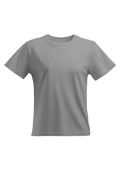 womens heather grey relax fit t-shirt short sleeve crew neck heather airlume cotton flat front image