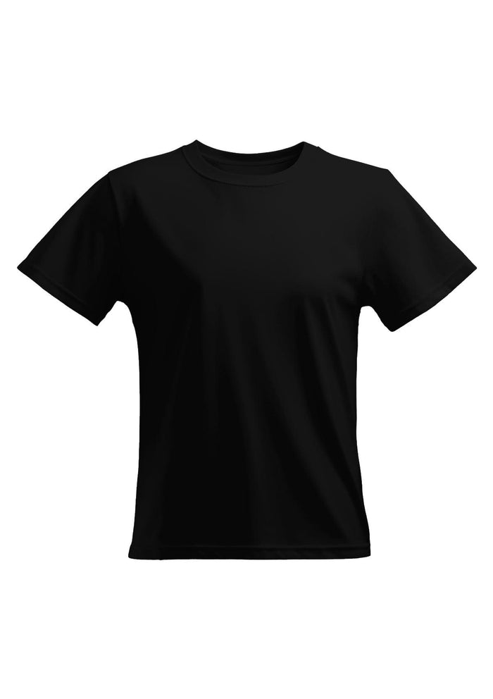 Women’s black relaxed fit t-shirt - front view