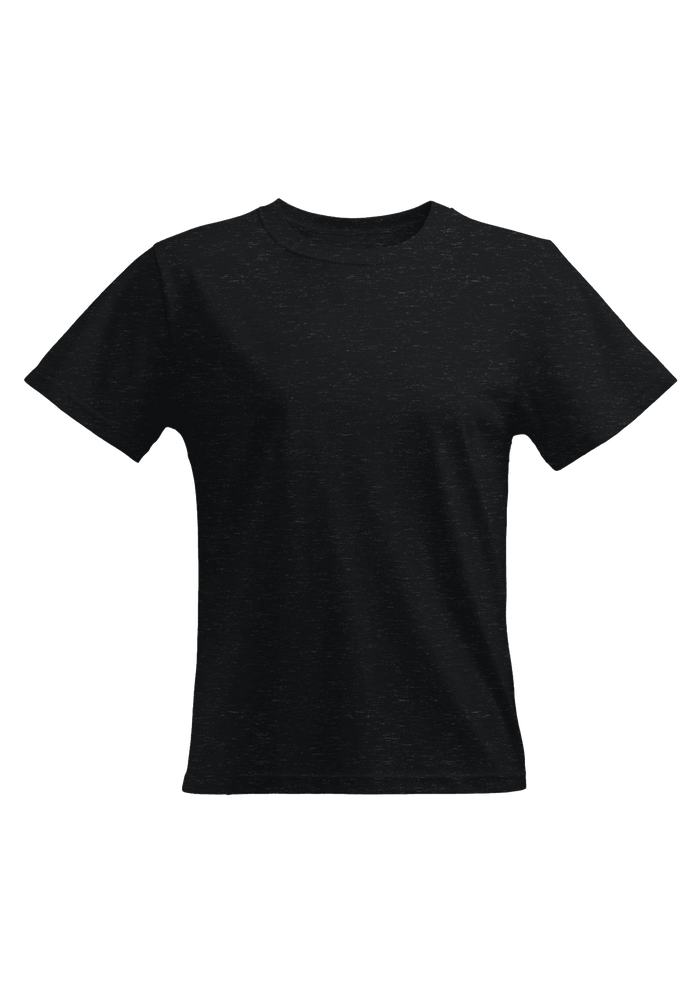 Women’s charcoal black triblend relaxed fit t-shirt - front view
