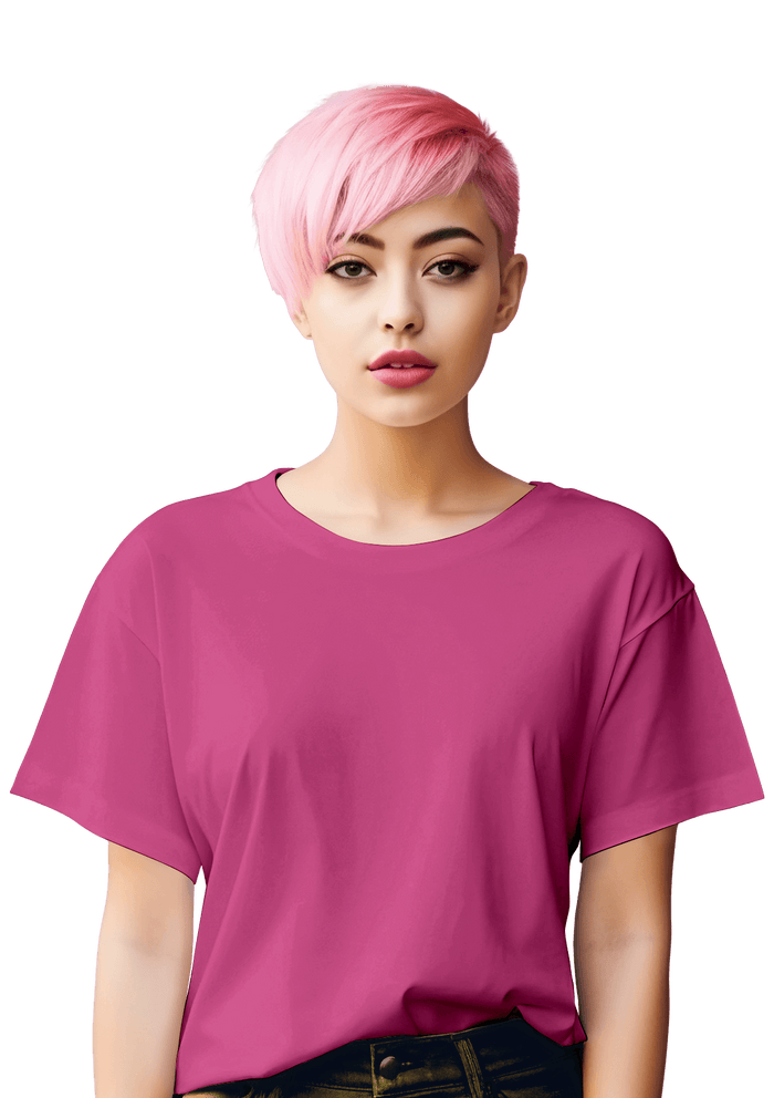 Perfect TShirt Co Womens Original Boyfriend T-Shirt - Charity Pink - Perfect TShirt Co
