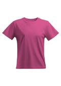 womens pink relax fit  t-shirt airlume cotton front 3D view