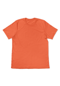 womens orange boyfriend cut t-shirt short sleeve crew neck airlume cotton flat front image