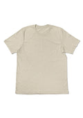 womens cream boyfriend cut t-shirt short sleeve airlume cotton front flat  image