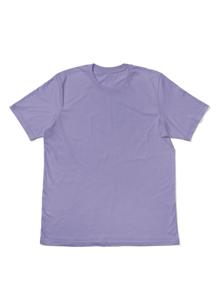 womens lavender blue boyfriend cut t-shirt short sleeve airlume cotton front flat image