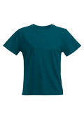 Perfect TShirt Co Women's Short Sleeve Crew Neck Heather Relax Fit T-Shirt - Deep Teal - Perfect TShirt Co