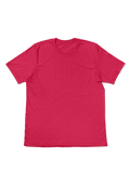 womens pink fuchsia boyfriend cut t-shirt airlume cotton front flat view