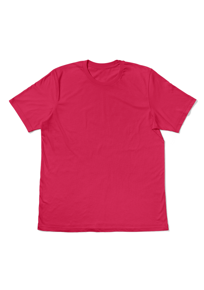 womens pink fuchsia boyfriend cut t-shirt airlume cotton front flat view