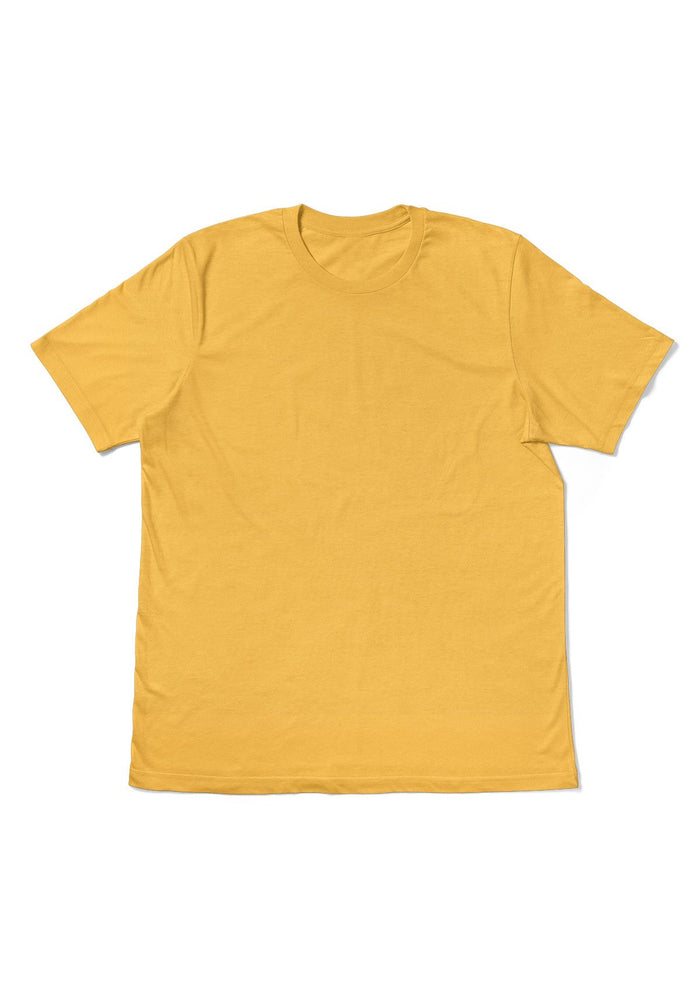 womens golden yellow boyfriend fit tshirt flat front