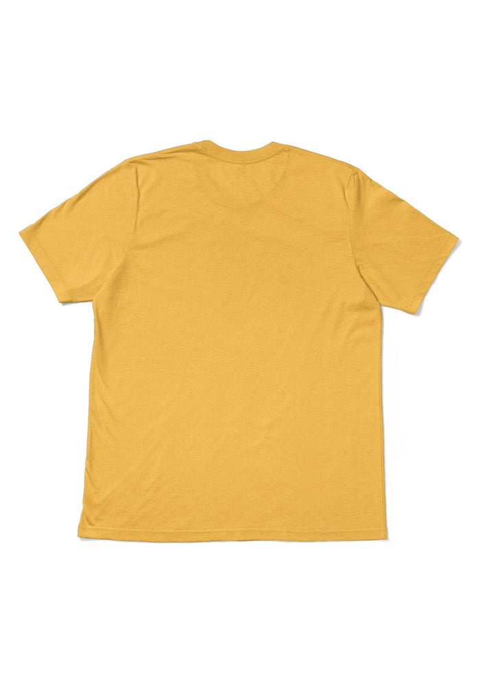 womens golden yellow boyfriend fit tshirt flat back