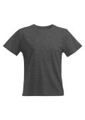 womens heather gray relax fit short sleeve crew neck triblend front 3D image
