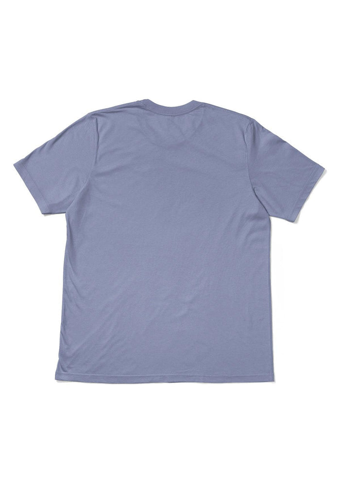 mens lavender blue classic fit-shirt short sleeve crew neck airlume cotton back flat image