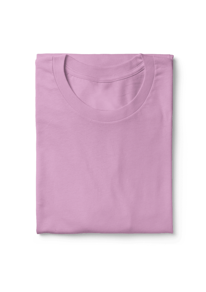 womens purple lilac boyfriend cut  t-shirt short sleeve airlume cotton folded image