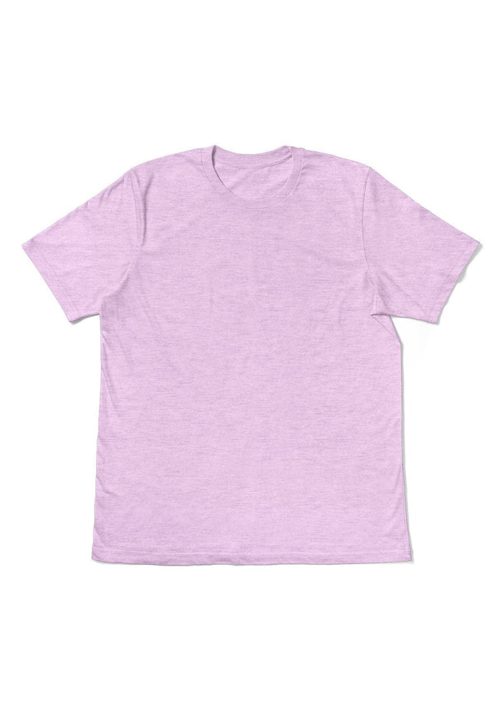 women purple lilac boyfriend cut t-shirt prism heather airlume cotton short sleeve front flat image