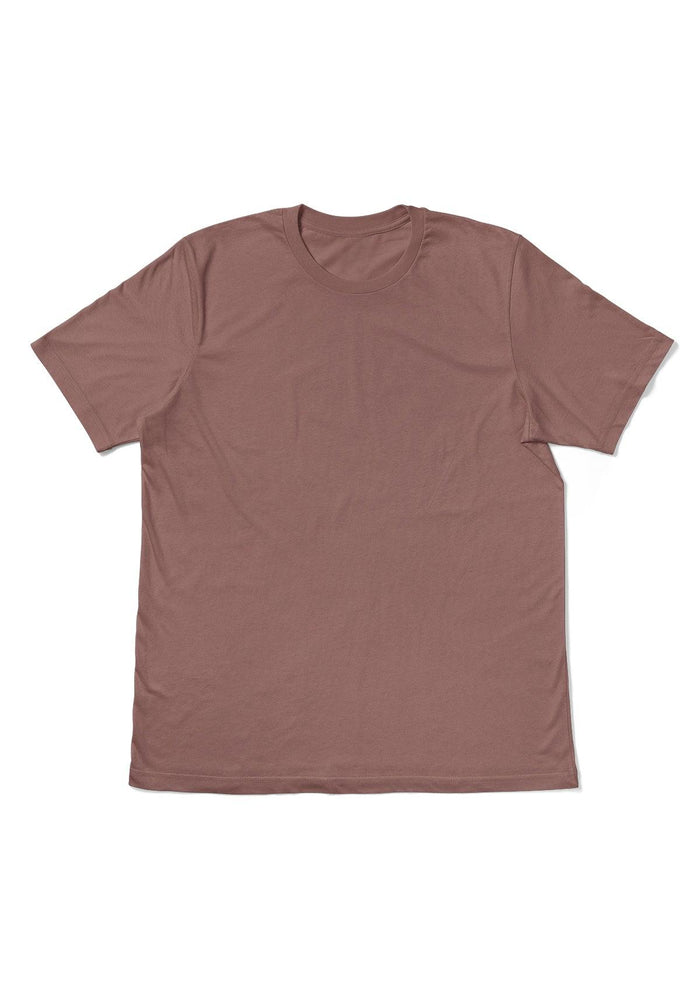 women purple mauve boyfriend cut  t-shirt airlume cotton short sleeve front flat image