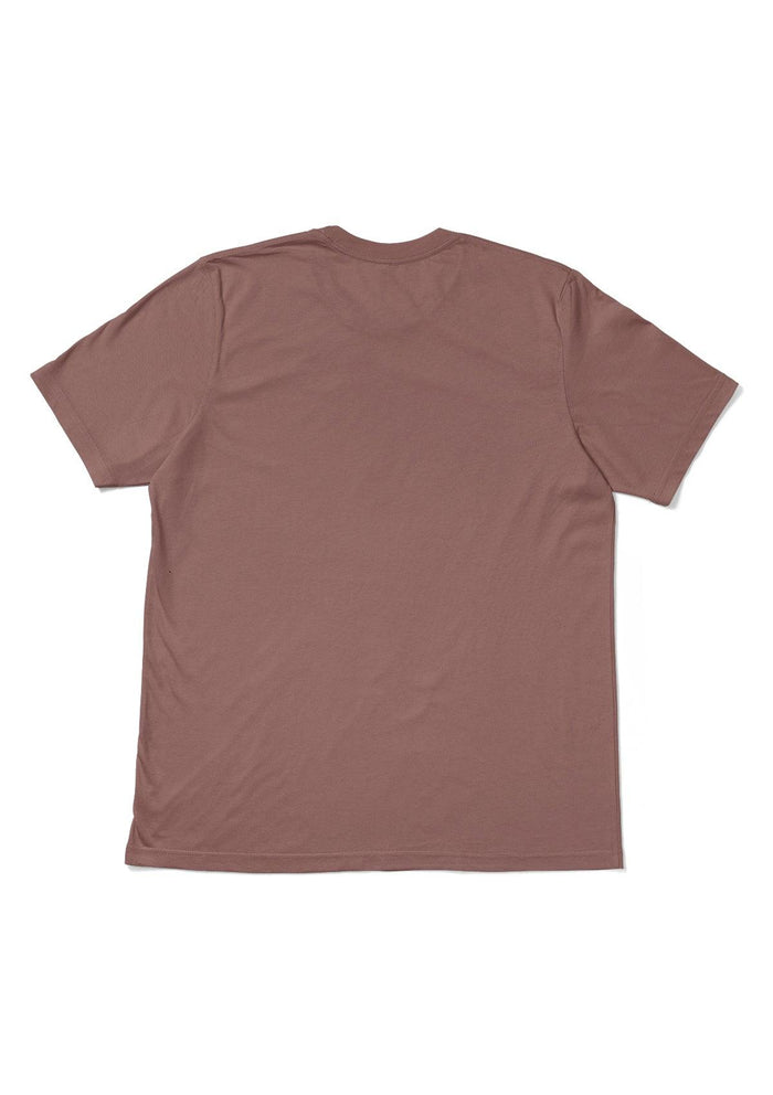 women purple mauve boyfriend cut  t-shirt airlume cotton short sleeve back flat image