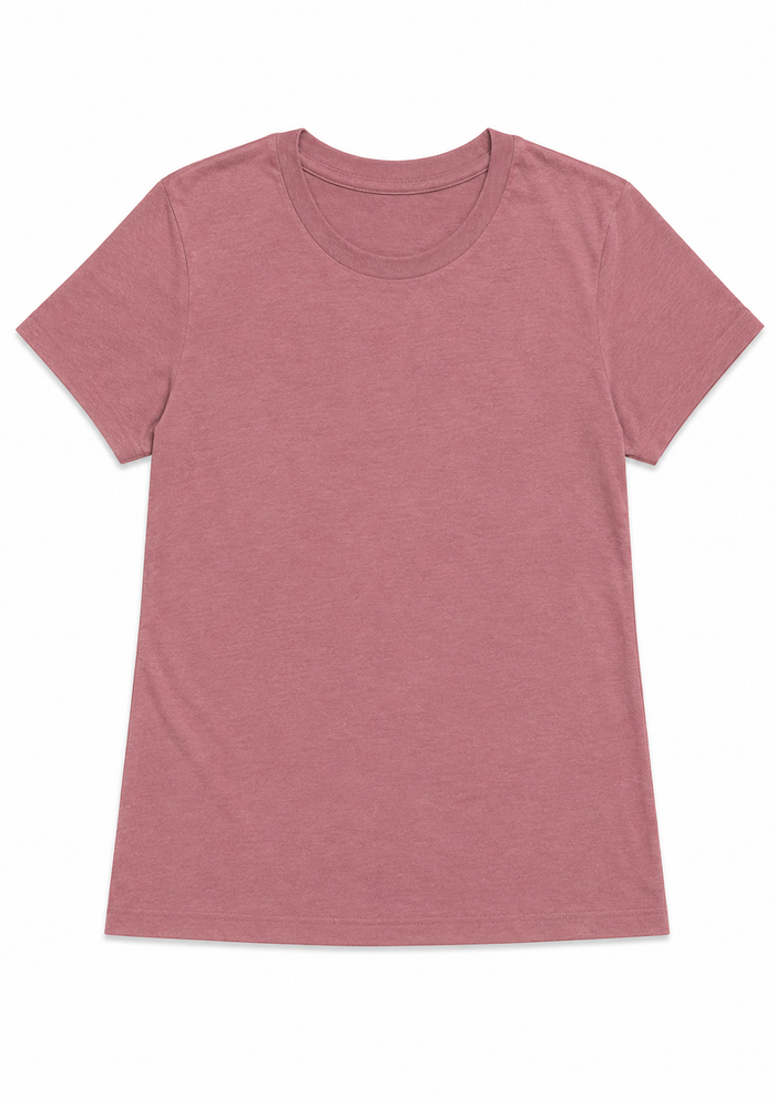 women's mauve relax fit t-shirt short sleeve crew neck flat front image