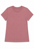 women's mauve relax fit t-shirt short sleeve crew neck flat front image