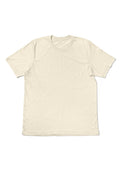 womens cream boyfriend cut t-shirt short sleeve natural airlume cotton front flat  image