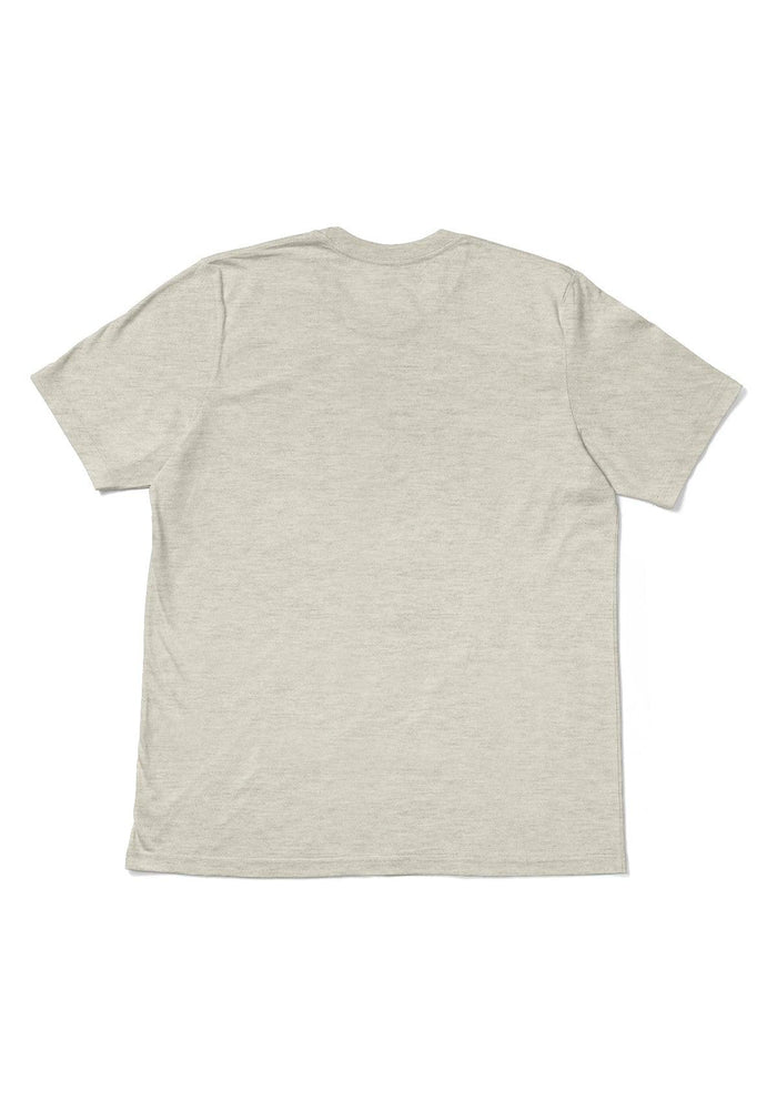 womens cream boyfriend cut t-shirt short sleeve prism airlume cotton back flat image