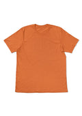 womens-orange boyfriend cut t-shirt short sleeve crew neck airlume cotton front flat image