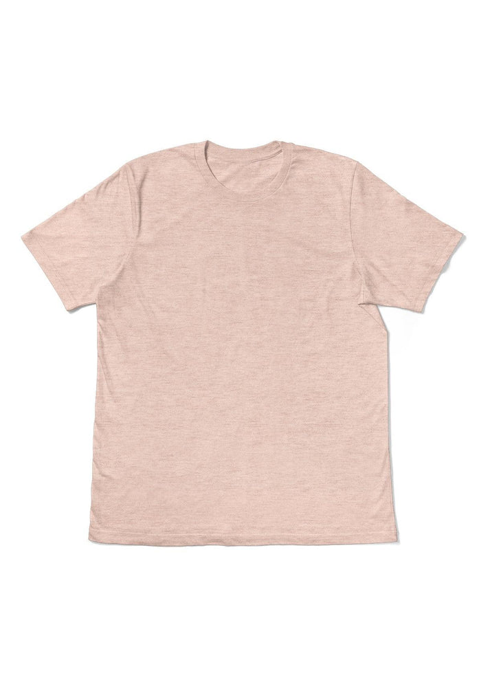womens peach boyfriend cut  t-shirt short sleeve crew neck prism heather airlume cotton flat front image