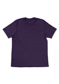 women purple boyfriend cut  t-shirt airlume cotton short sleeve front flat image
