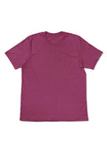 womens pink berry boyfriend cut t-shirt airlume cotton flat front image