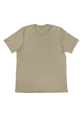 mens sand classic fit t-shirt short sleeve airlume cotton front flat image